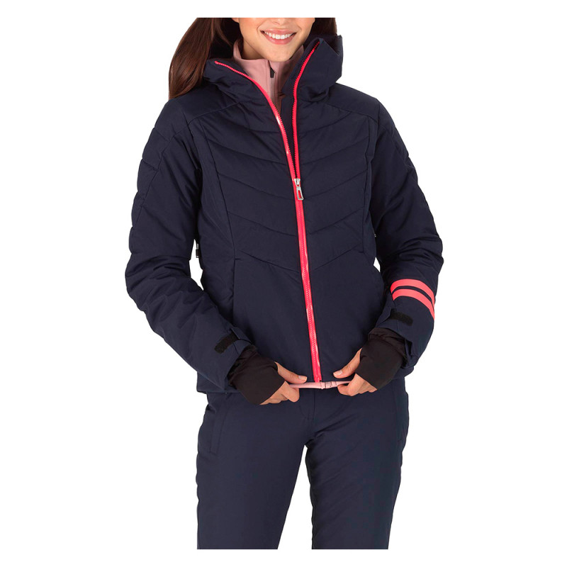 Tuta da sci da donna, 2 pezzi, calda, invernale, sportiva, impermeabile,  antivento, per sci, escursionismo, sci, outdoor, tuta da sci, Nero , S :  : Moda