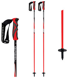 Bastoni sci CARBON CROSS RED