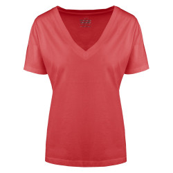 T-SHIRT CON SCOLLO A V IN...