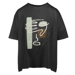 T-SHIRT OVERSIZE GIROCOLLO...