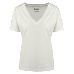 T-SHIRT CON SCOLLO A V IN...