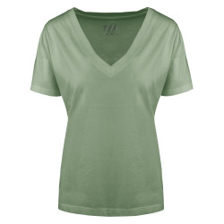 T-SHIRT CON SCOLLO A V IN...