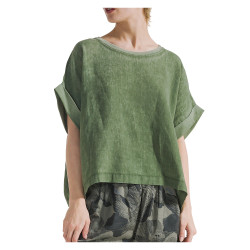 T shirt FADED LINEN WIDE TOP