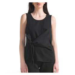 KNOTTED LINEN TOP