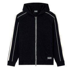 Felpa con CAPPUCCIO E ZIP LOGO SERIES