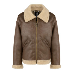 GIACCA DA BAMBINO ECOPELLE EFFETTO MONTONE