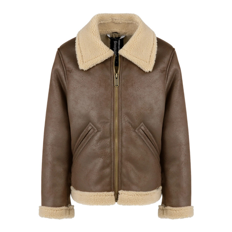 GIACCA DA BAMBINO ECOPELLE EFFETTO MONTONE GIACCA DA BAMBINO ECOPELLE EFFETTO MONTONE